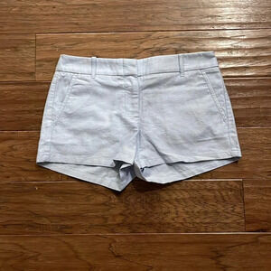 J Crew City Fit Shorts Powdered Oxford Blue Size 4